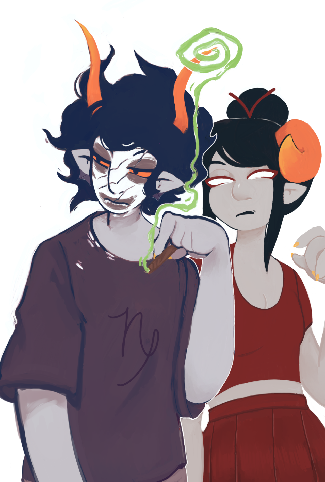 gamzee and damara smoking no dialogue