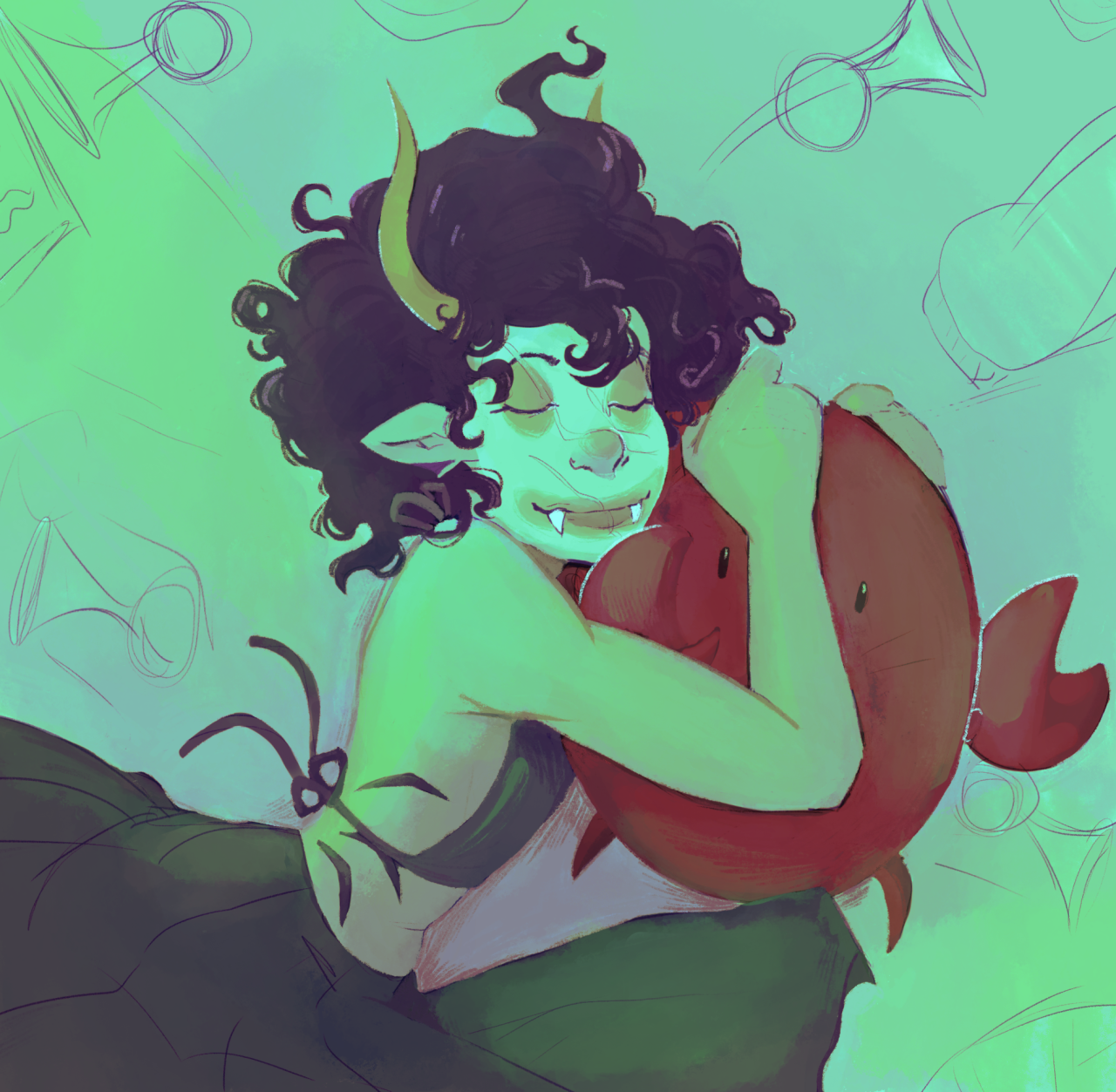 transfem gamzee cuddling crab plush